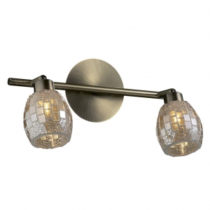 Светильник ODEON LIGHT 2166/2W бронзов/мозаика G9 2*40W Glosse
